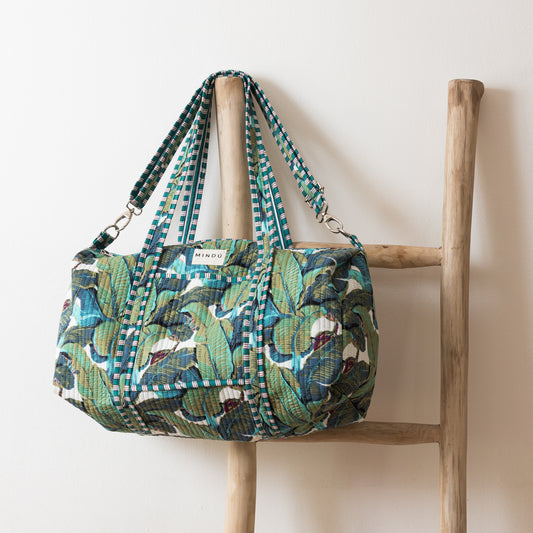 Bolso Viaje Algodón Chennai – Estampado Hecho a Mano 100% Orgánico