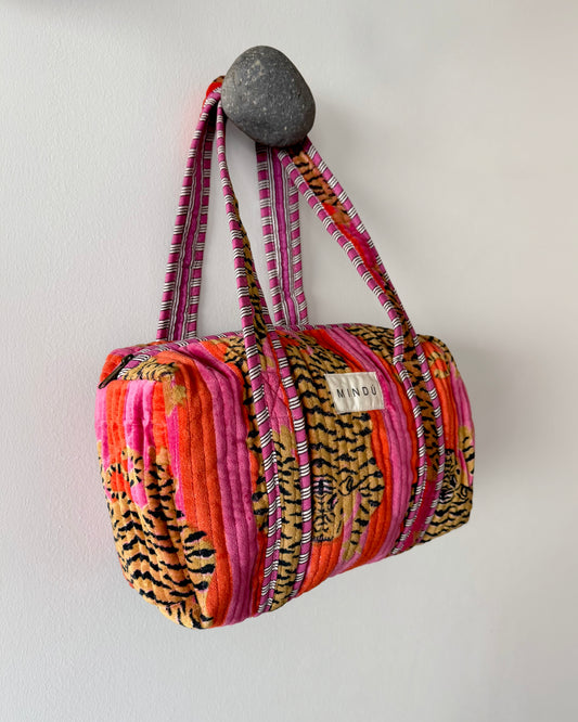 Bolso de Maquillaje Tigre Fucsia/Rojo Velvet | Mindú