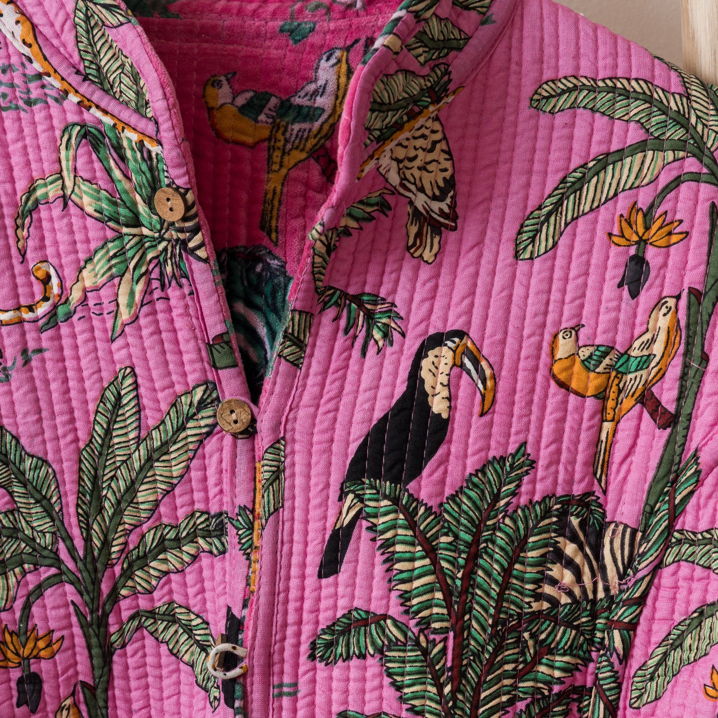 CHAQUETA SELVA FUCSIA VELVET REVERSIBLE