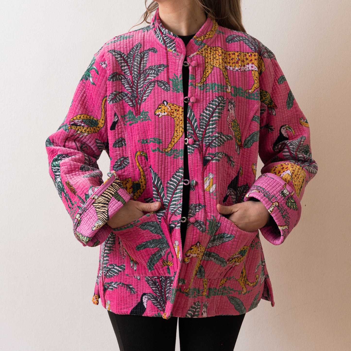 CHAQUETA SELVA FUCSIA VELVET REVERSIBLE