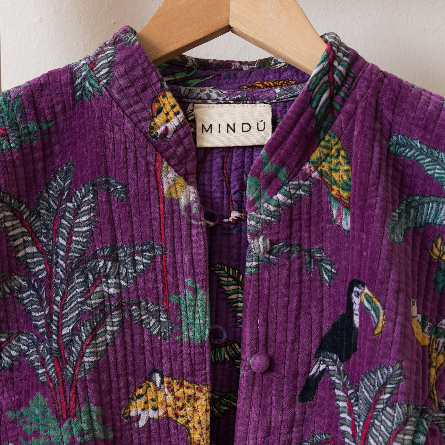 CHAQUETA SELVA MORADA VELVET REVERSIBLE