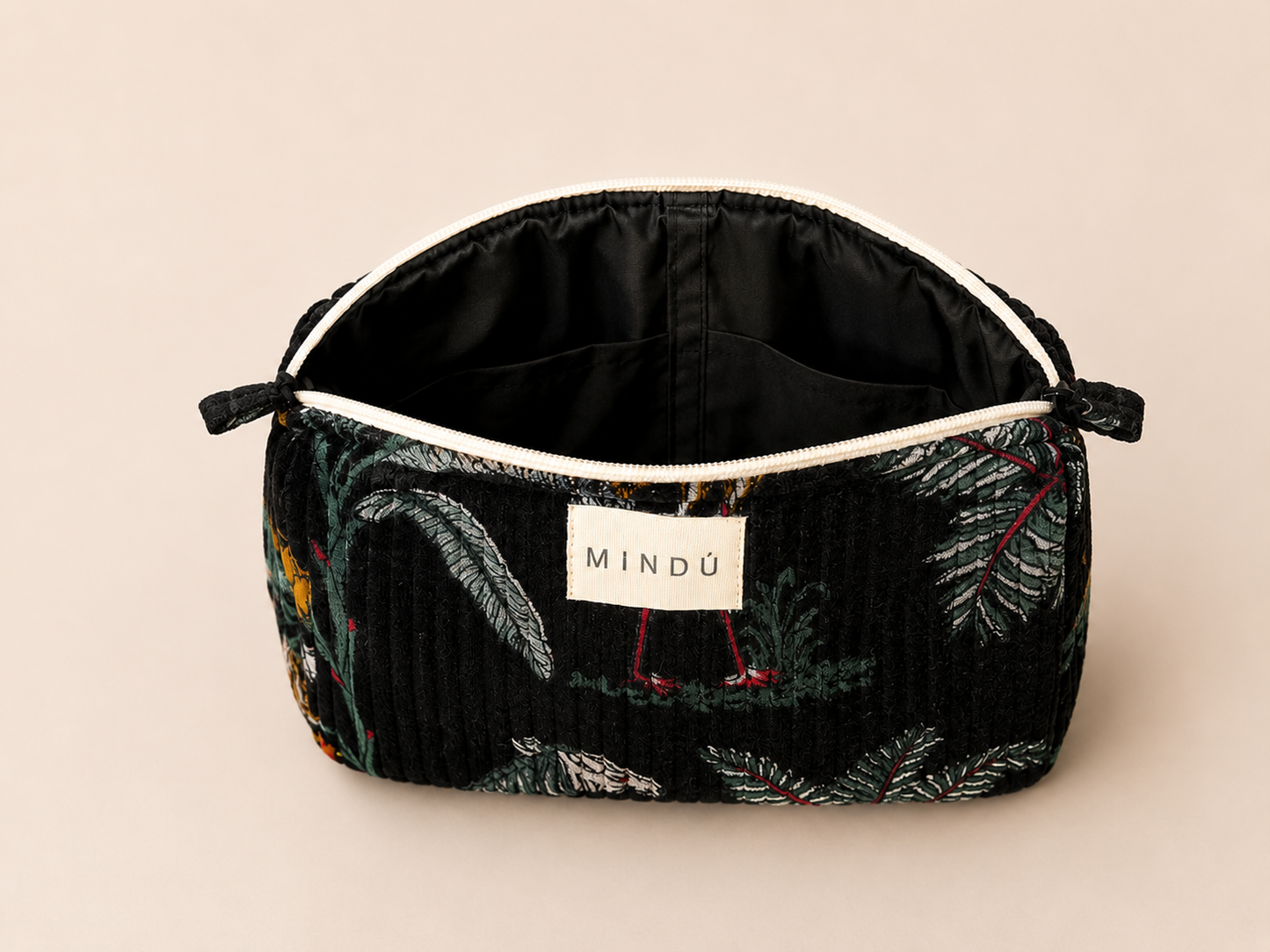 Neceser Selva Negro Velvet | Algodón Orgánico Mindú