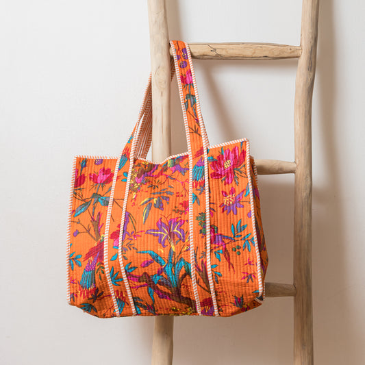 Tote Etiopía – Bolso Estampado de Algodón Orgánico con Cierre Hecho a Mano