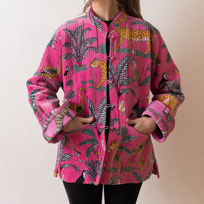 CHAQUETA SELVA FUCSIA VELVET REVERSIBLE
