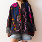 CHAQUETA TANGI BORDADA NEGRA