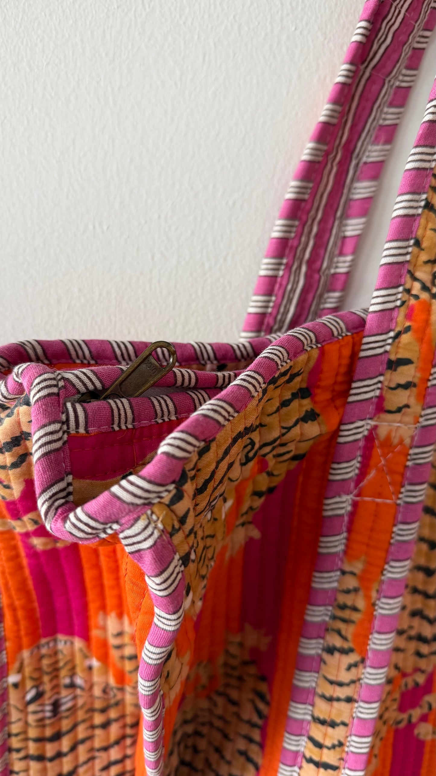 New Tigre Tote Bag con Cierre | Algodón Orgánico Mindú