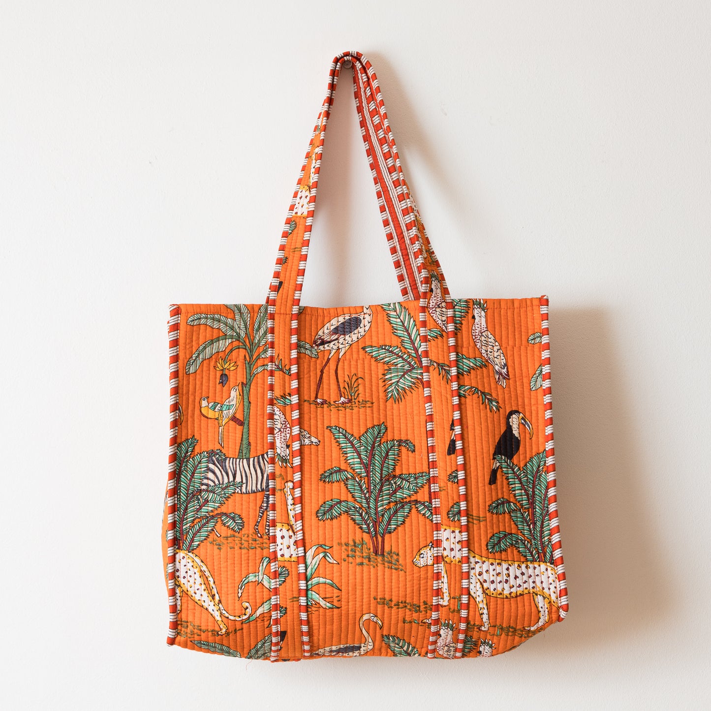 TOTE NARANJA SELVA ALGODON