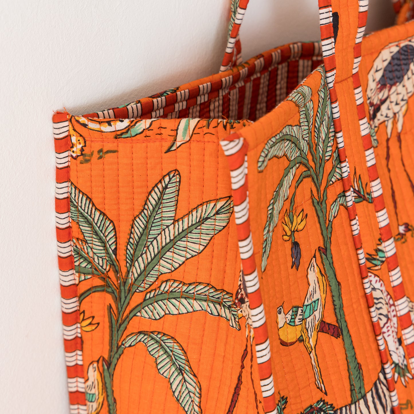 TOTE NARANJA SELVA ALGODON