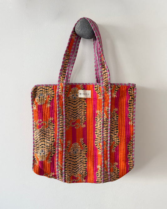 New Tigre Tote Bag con Cierre | Algodón Orgánico Mindú